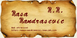Maša Mandrašević vizit kartica